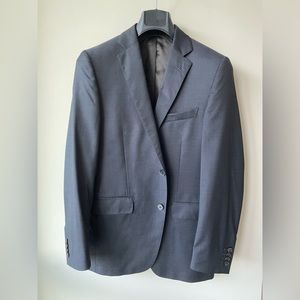 👔🔥 Massimo Dutti Suit, navy blue, italian wool, size 36 blazer, 31 trousers